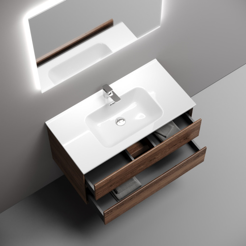 Тумба под раковину Sancos Marmi 2.0 MR2.090ECH 90х40 подвесная цвет коричневый - фото 5